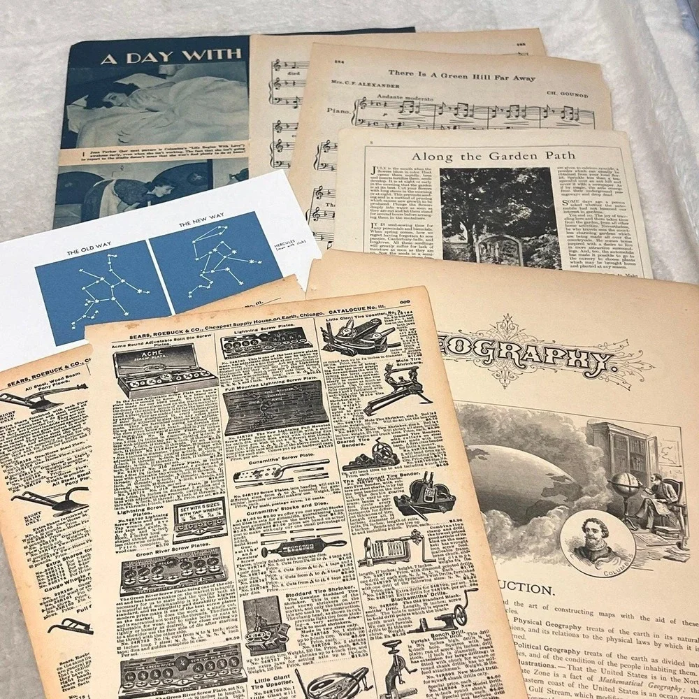 50+ piece Ephemera Lot 52 Collage Crafting Junk Journals Scrapbooking